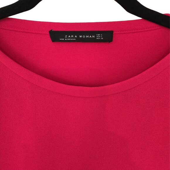 ZARA Pink  Bell Sleeve Pink Top S - Picture 4 of 6